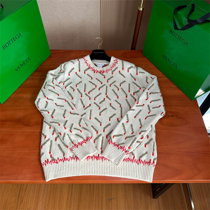 bottega veneta geometric pattern crewneck sweater size: s/m/l/xl